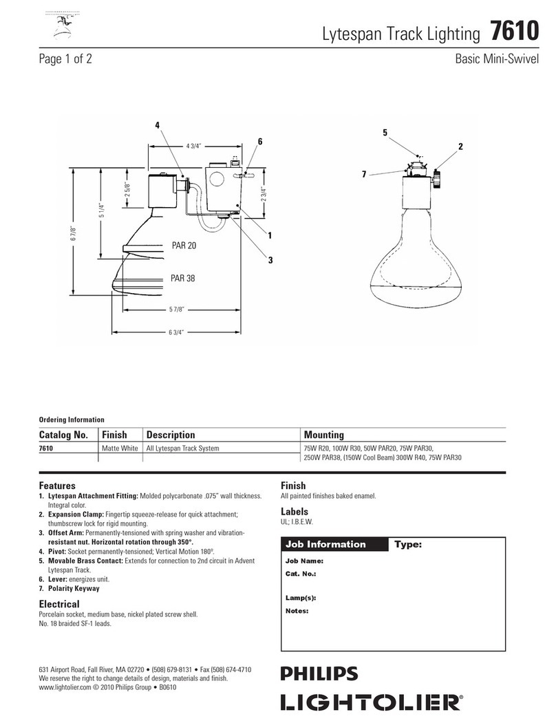 Lightolier Lytespan 7610 Manual de usuario