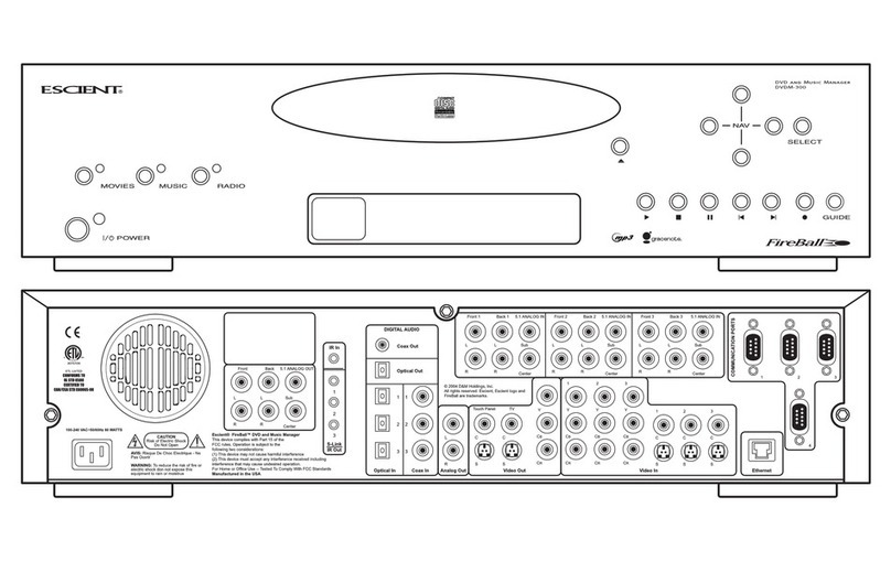 Escient FireBall DVDM-300 Manual de servicio