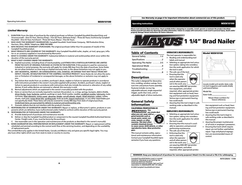 Maxus MXN10100 Manual de usuario