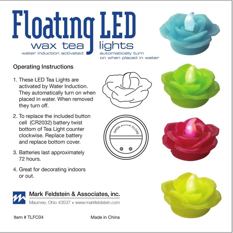 Mark Feldstein & Associates Floating LED TLFC04 Manual de usuario