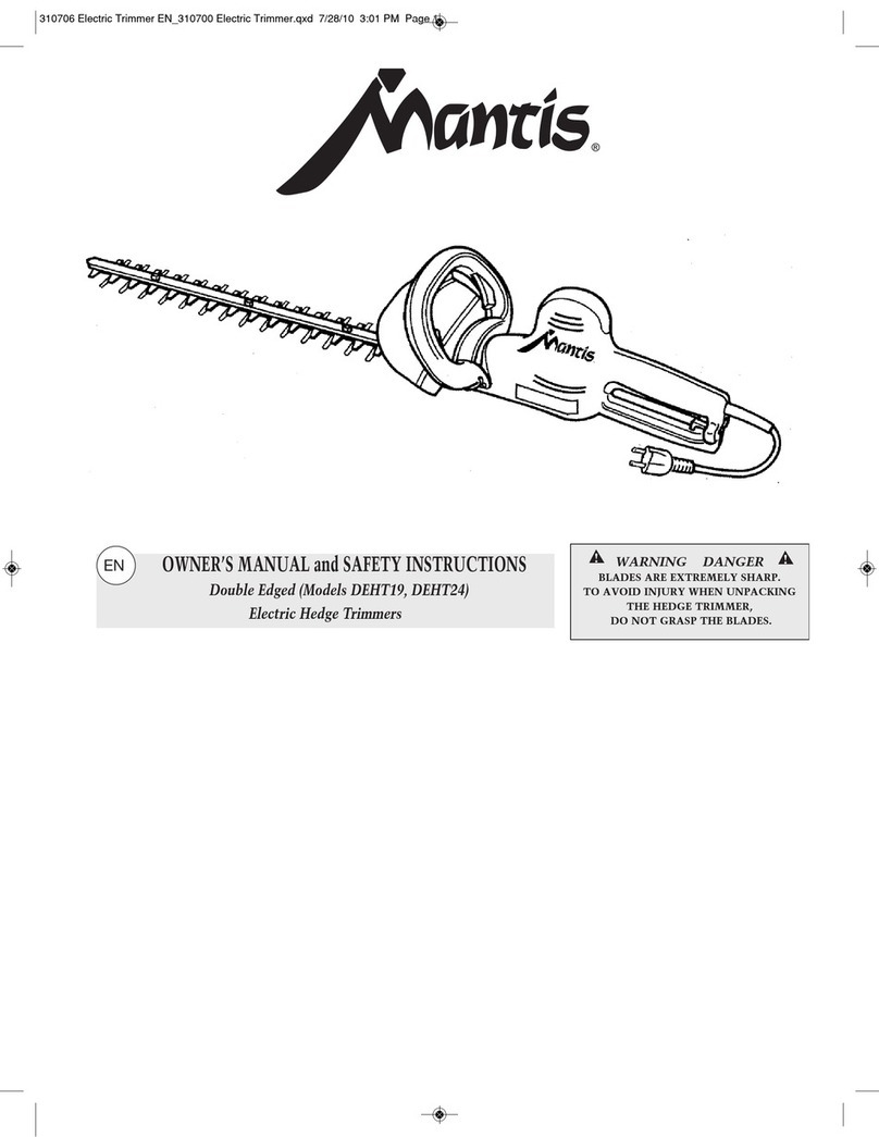 Mantis DOUBLE EDGED DEHT19 Manual de usuario