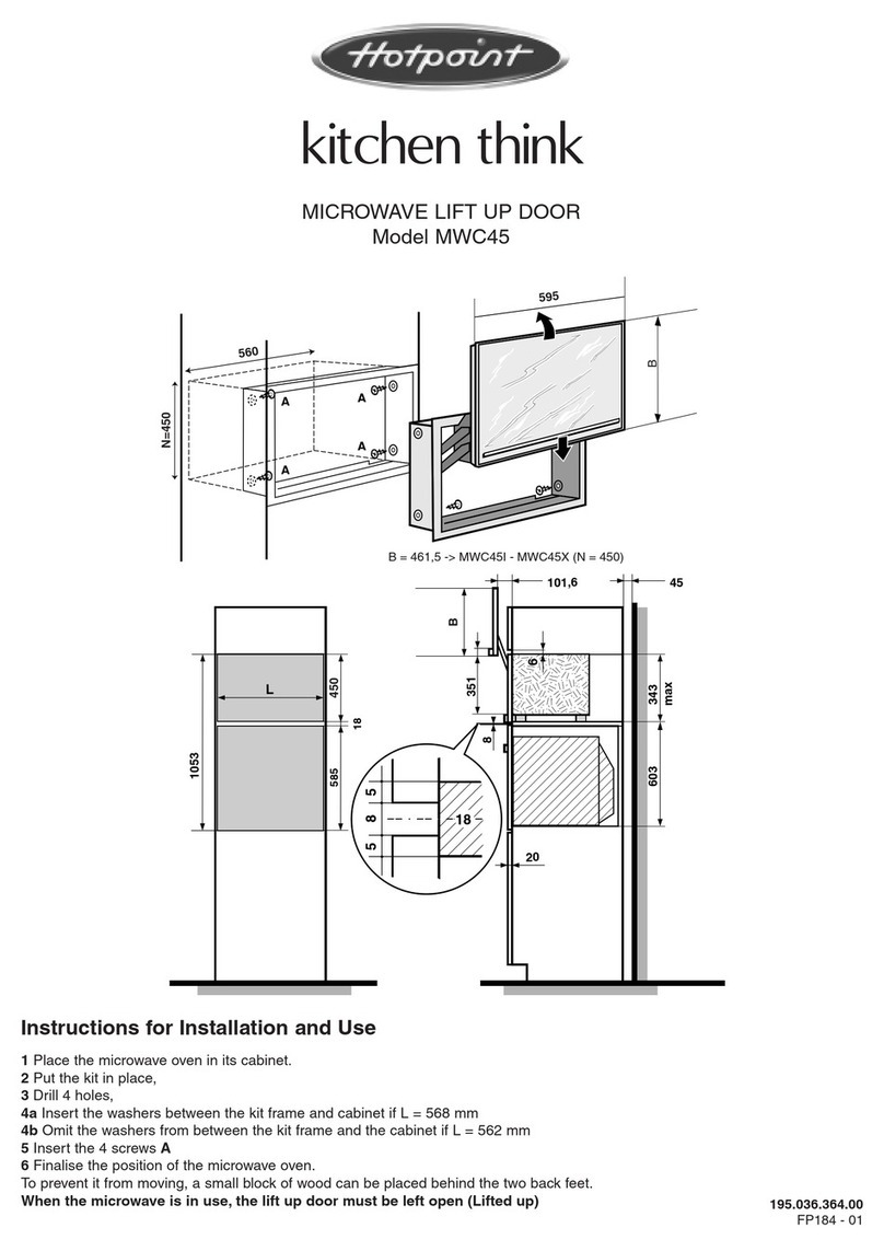 Hotpoint kitchen think MWC45 Manual de usuario Hotpoint kitchen think MWC45 Manual de usuario