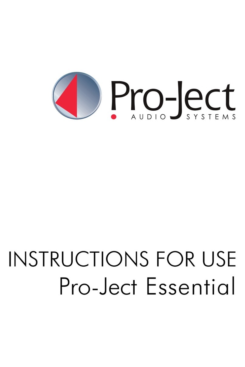 Pro-Ject Audio Systems Essential Manual de usuario Pro-Ject Audio Systems Essential Manual de usuario