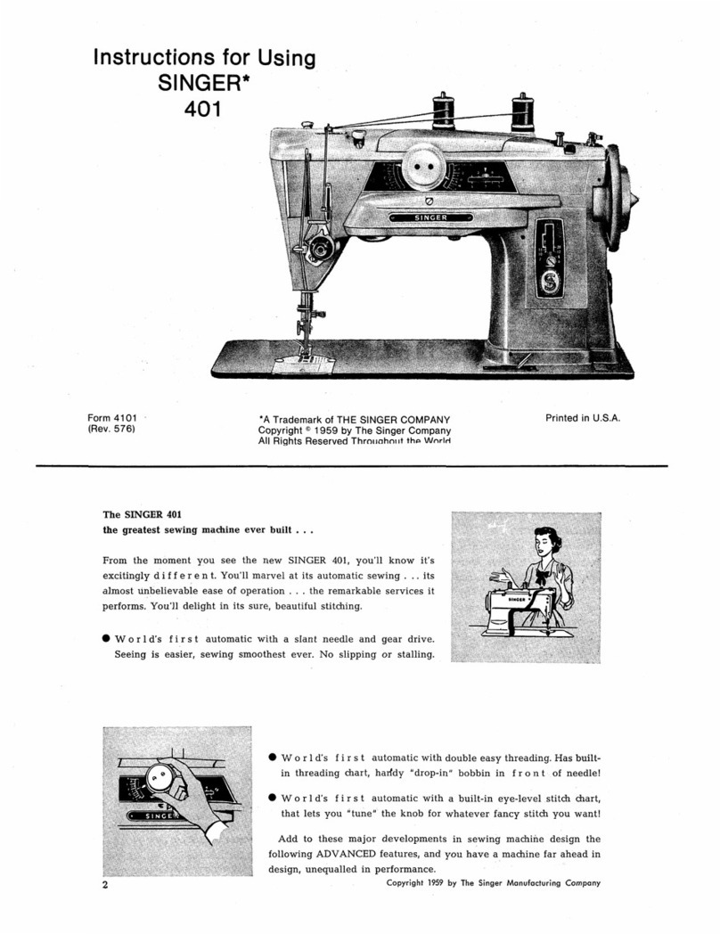 Singer 401 Instrucciones de montaje