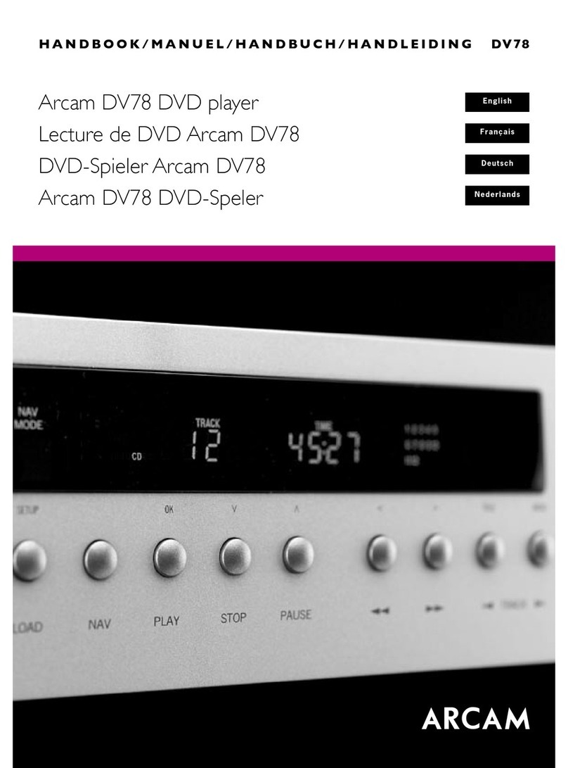 Arcam DiVA DV78 Manual de usuario