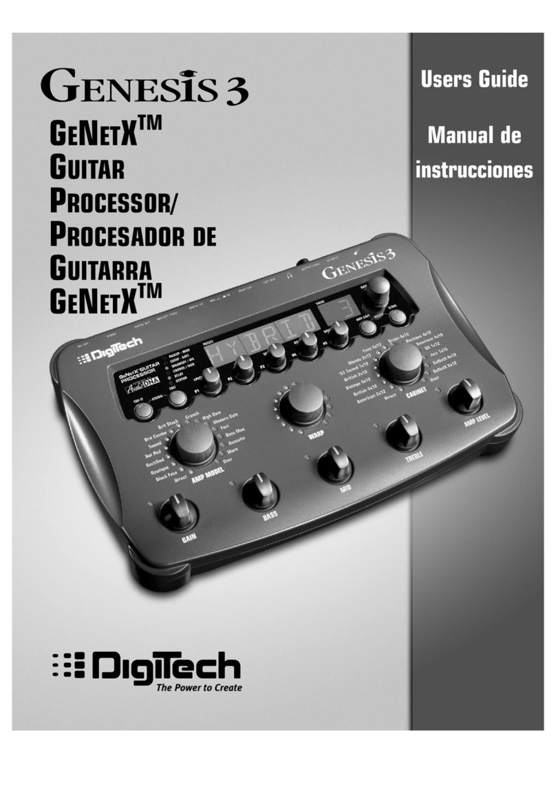 digi-tech Genesis 3 Manual de usuario