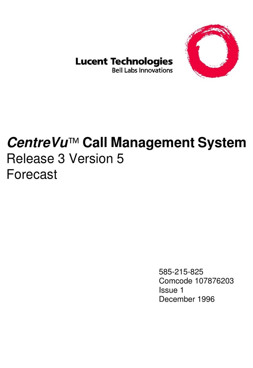 Lucent Technologies CentreVu Release 3 Version 5 Forecast Manual de usuario