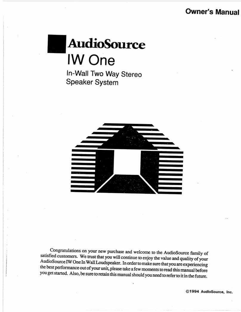 AudioSource IW One Manual de usuario