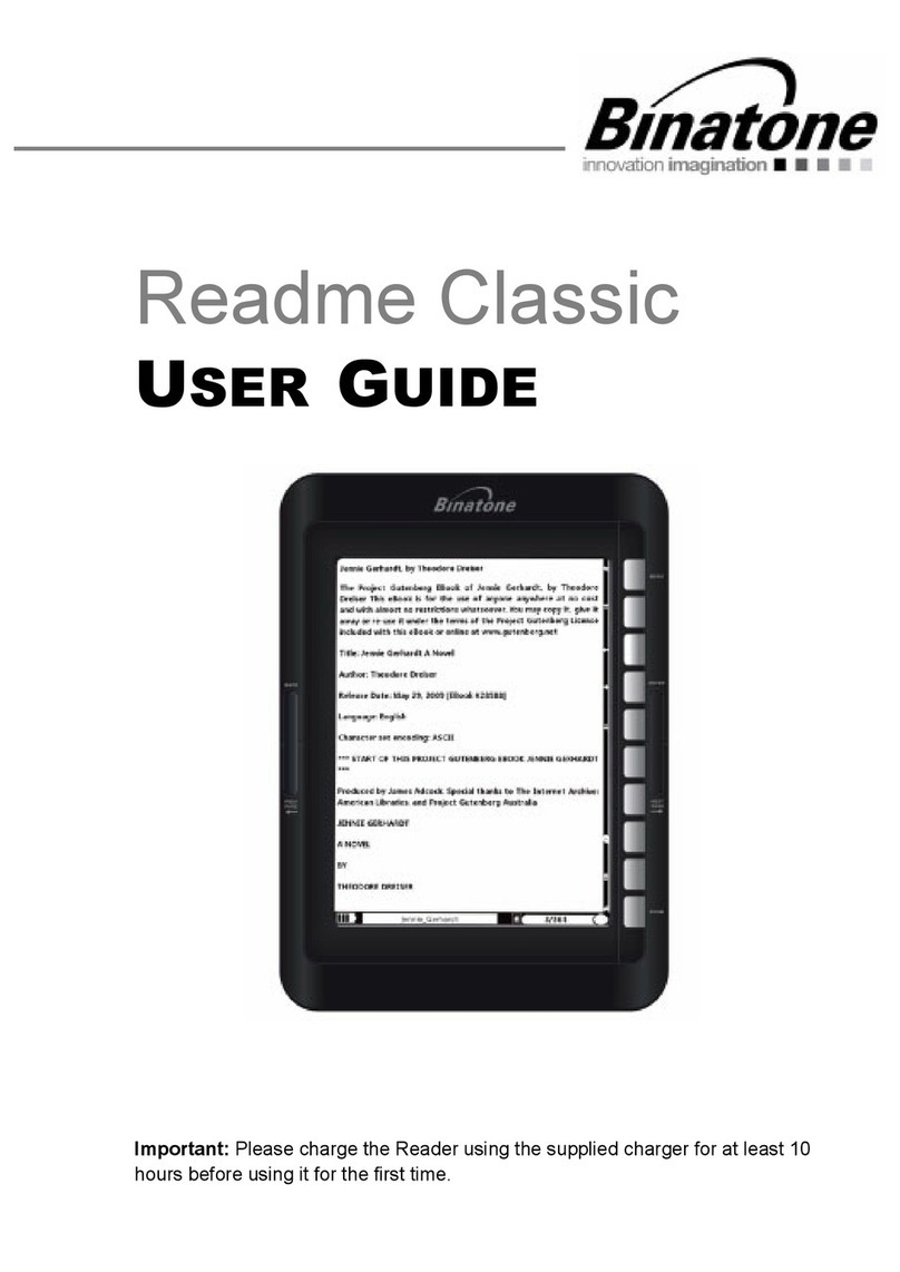 Binatone ReadMe Classic Manual de usuario