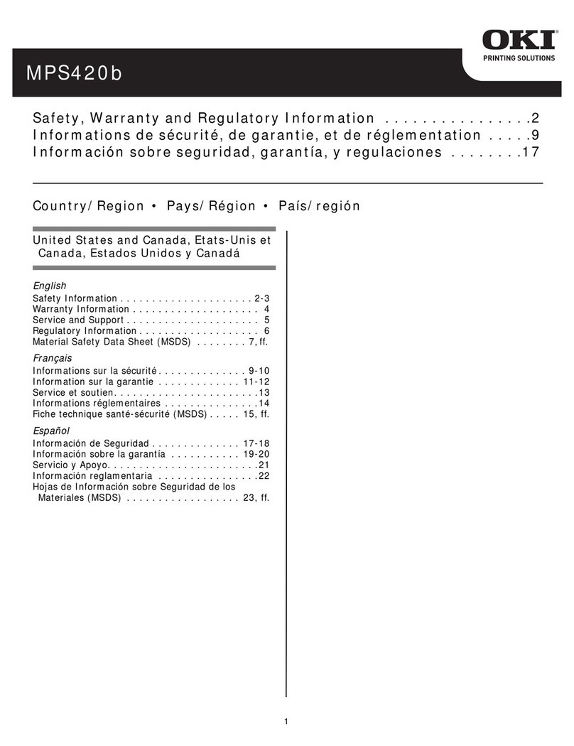 Oki MPS420b Instrucciones de funcionamiento y mantenimiento
