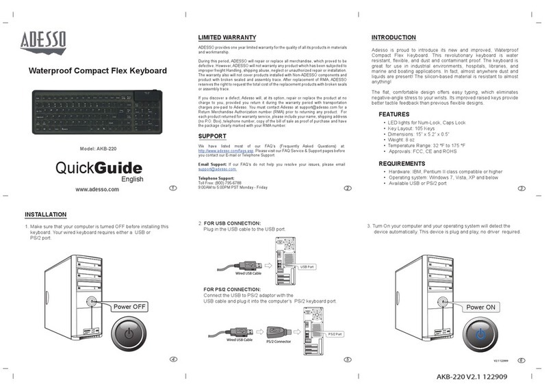 Adesso AKB-220 Manual de usuario