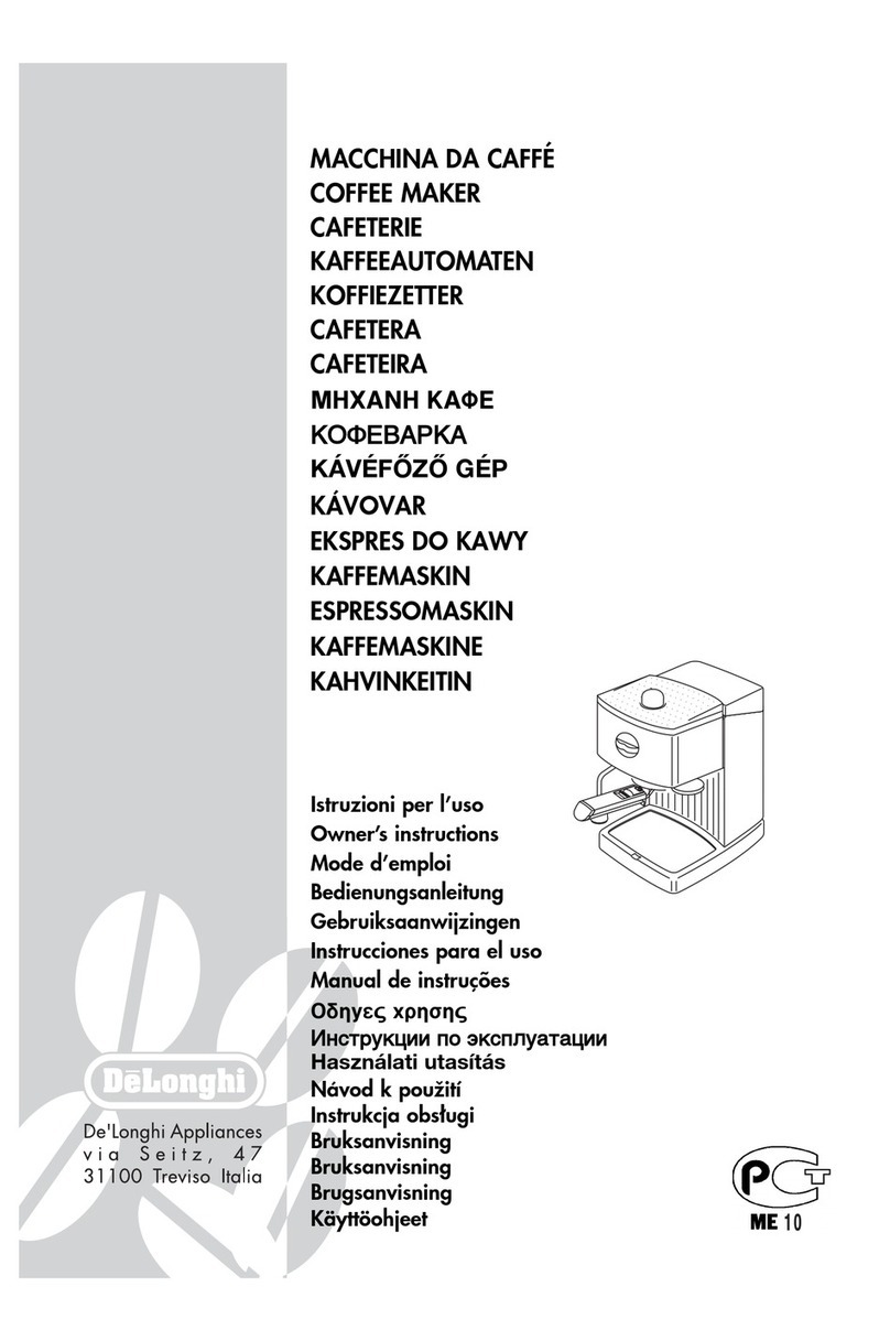 DeLonghi Coffee machine Manual de usuario