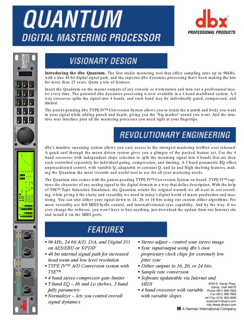 dbx QUANTUM Manual de usuario