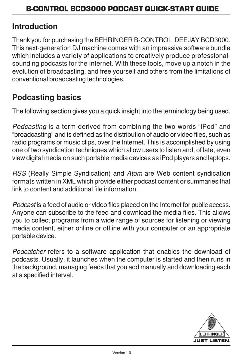 Behringer B-Control Deejay BCD3000 Manual de usuario