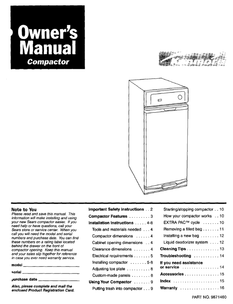 Kenmore Compactor Manual de usuario