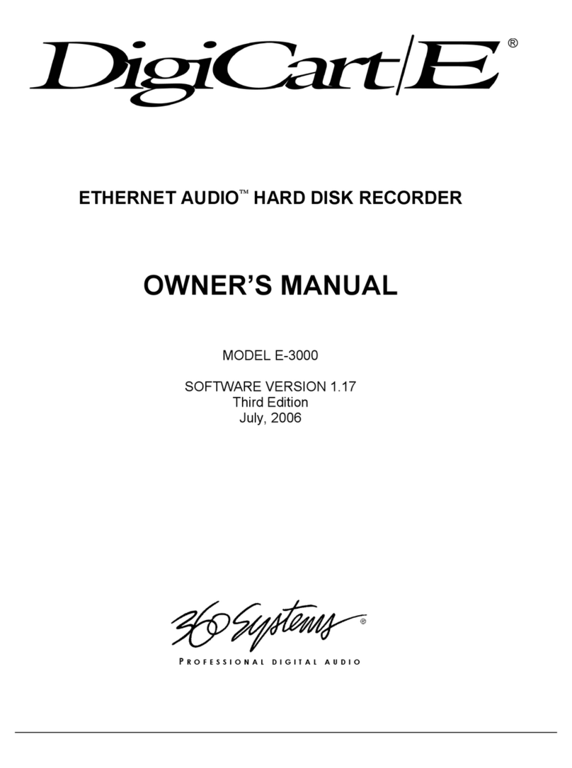 360 Systems Digicart-E E-3000 Manual de usuario 360 Systems Digicart-E E-3000 Manual de usuario