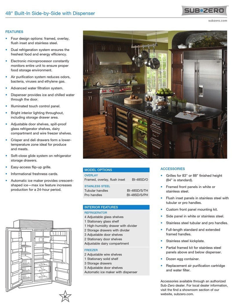 Sub-Zero BI-48SD Manual de usuario
