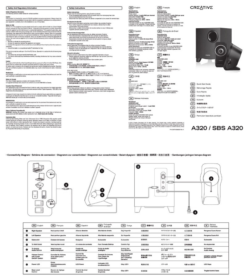 Creative A 320 Manual de usuario