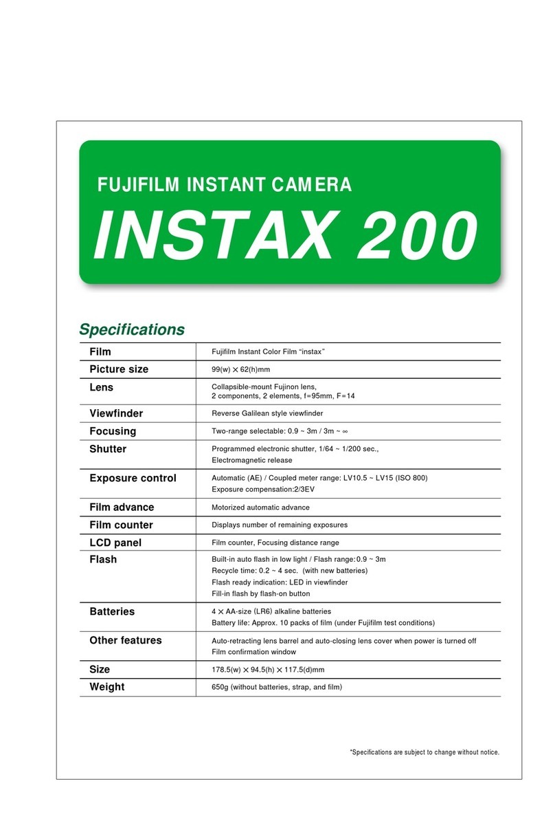 FujiFilm Instax 200 Manual de usuario FujiFilm Instax 200 Manual de usuario