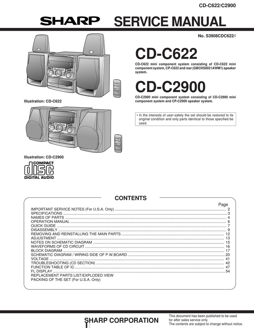 Sharp CDC2900 - 3-CD Compact Stereo System Manual de usuario