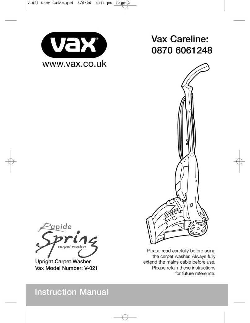 Vax Rapide Spring V-021 Manual de usuario