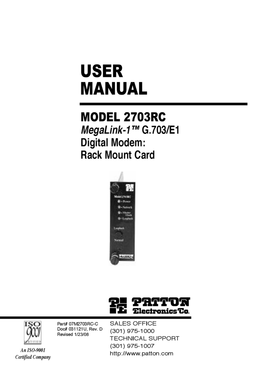 Patton electronics 2703RC Manual de usuario