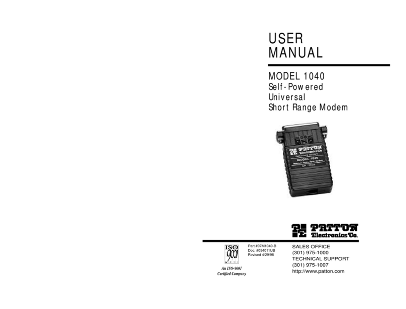 Patton electronics 1040 Manual de usuario