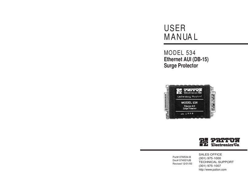 Patton electronics 534 Manual de usuario