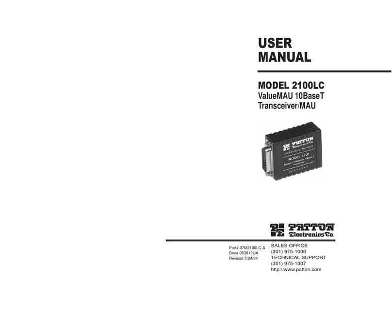 Patton electronics 2100LC Manual de usuario