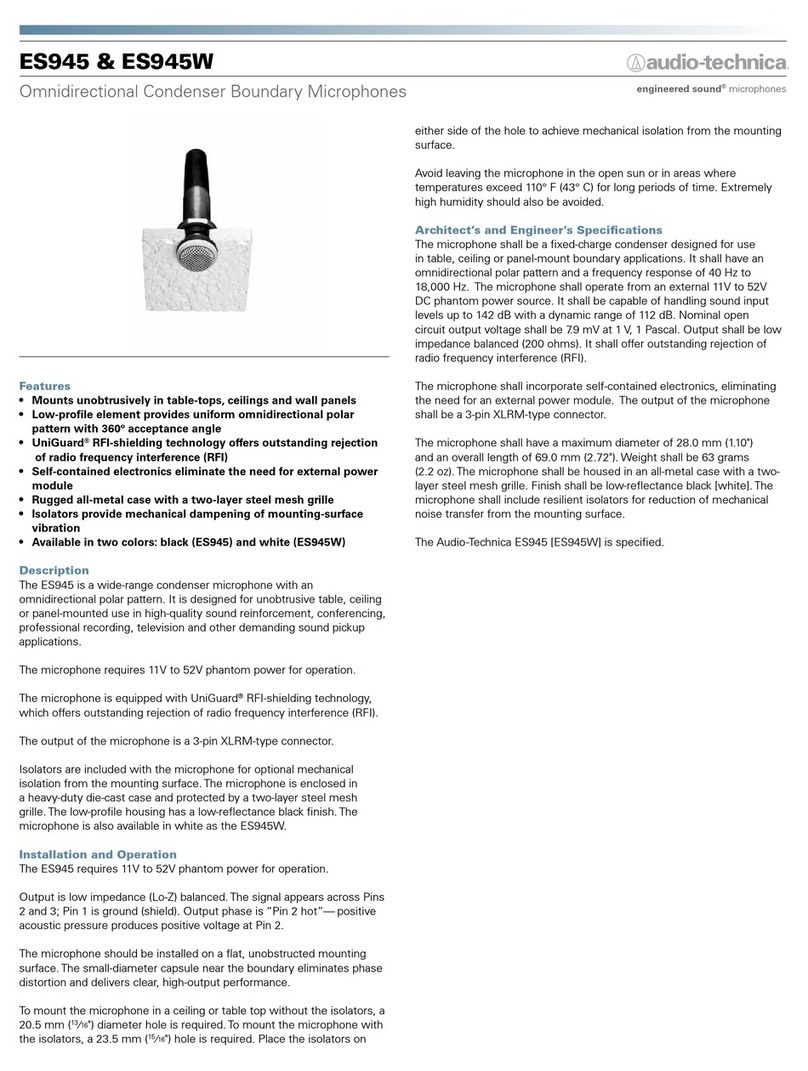 Audio Technica ES945 Manual de usuario