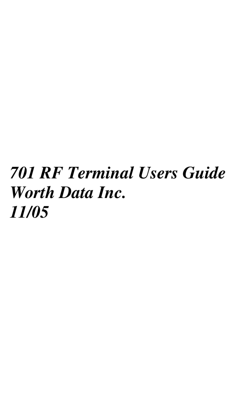Worth Data 701 RF Manual de usuario Worth Data 701 RF Manual de usuario
