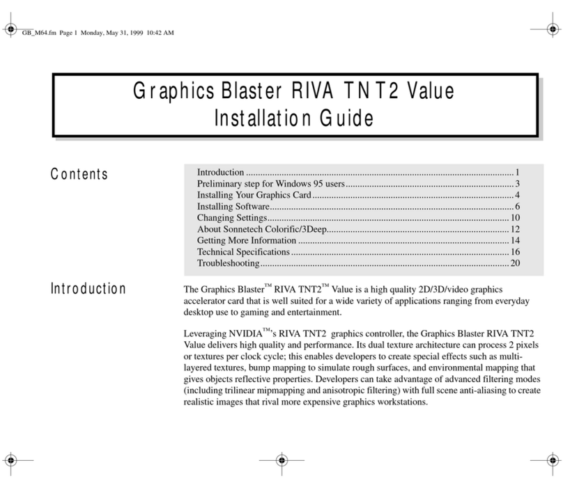 Creative RIVA TNT2 Value Manual de usuario