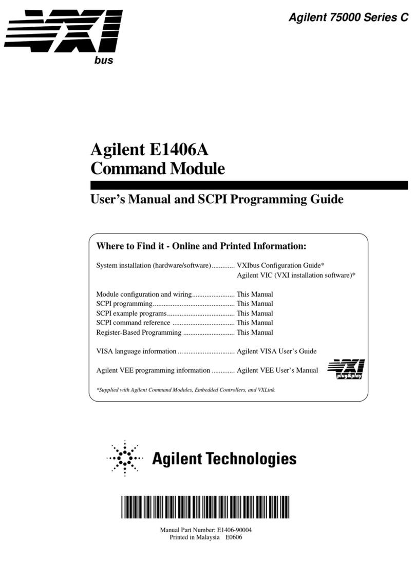 Agilent Technologies E1406A Manual del propietario
