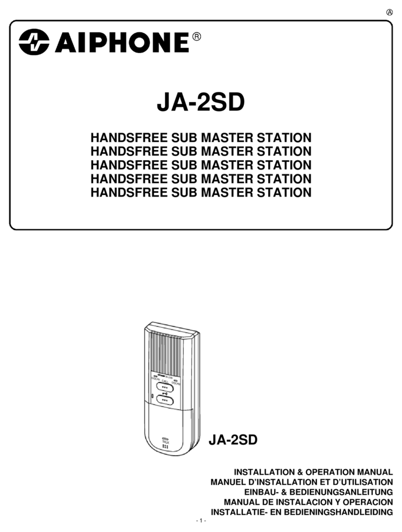Aiphone JA-2SD Manual de usuario Aiphone JA-2SD Manual de usuario