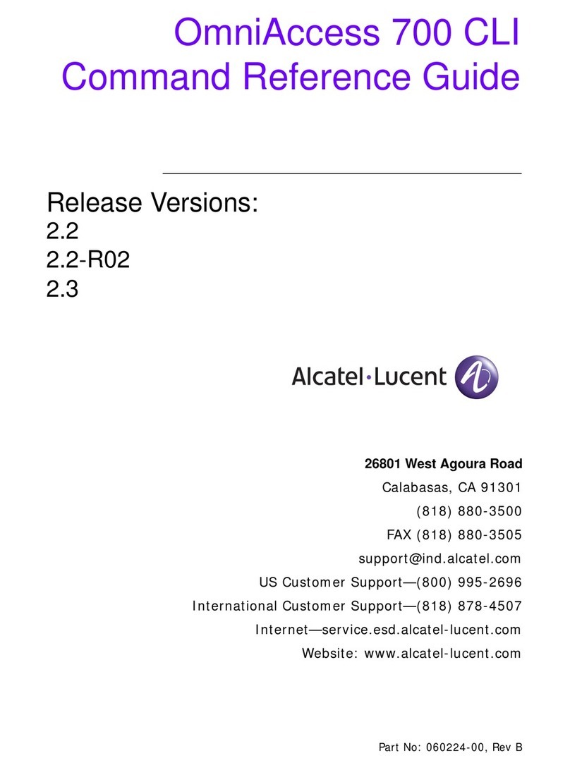 Alcatel-Lucent OmniAccess 700 CLI Manual de funcionamiento