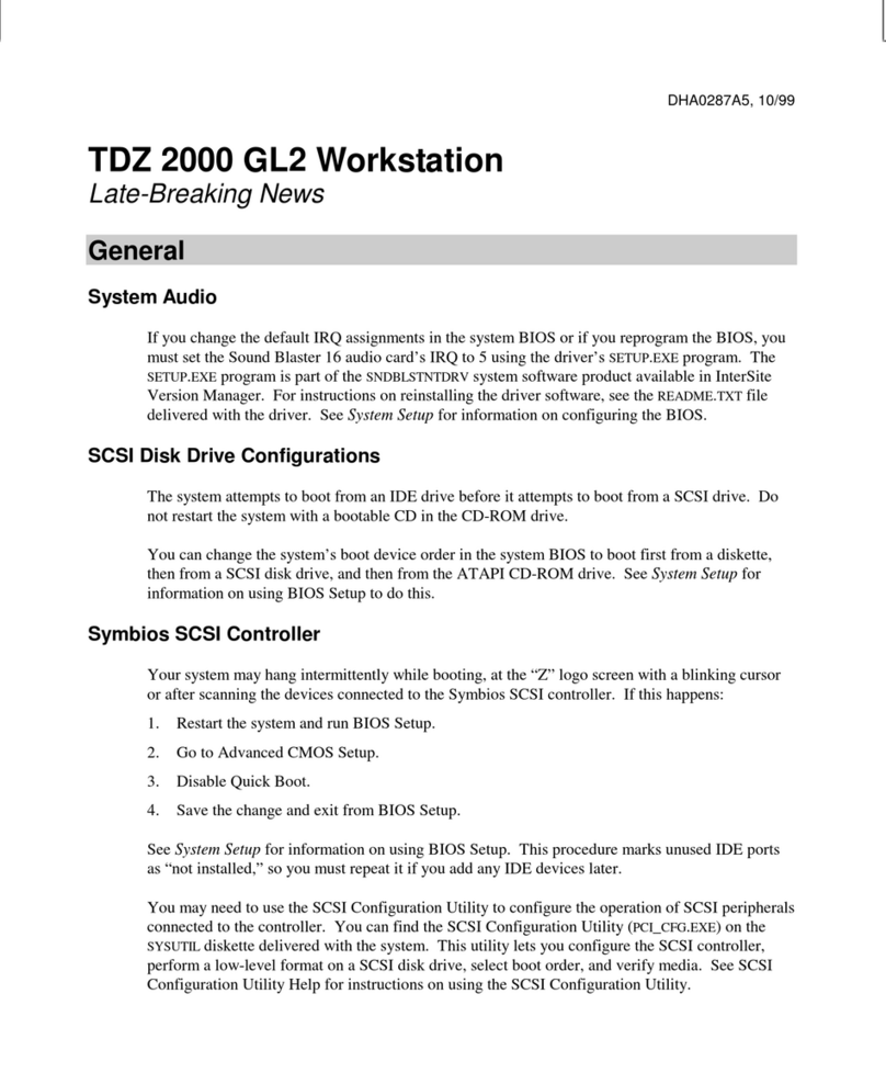 Intergraph TDZ 2000 GL2 Workstation Manual de usuario