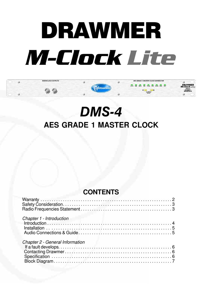 Drawmer M-Clock Lite DMS-4 Manual de usuario