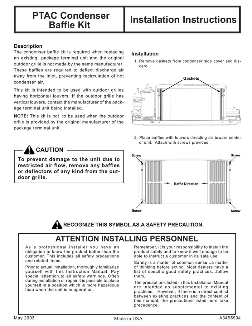 Amana Baffle Kit Manual de usuario