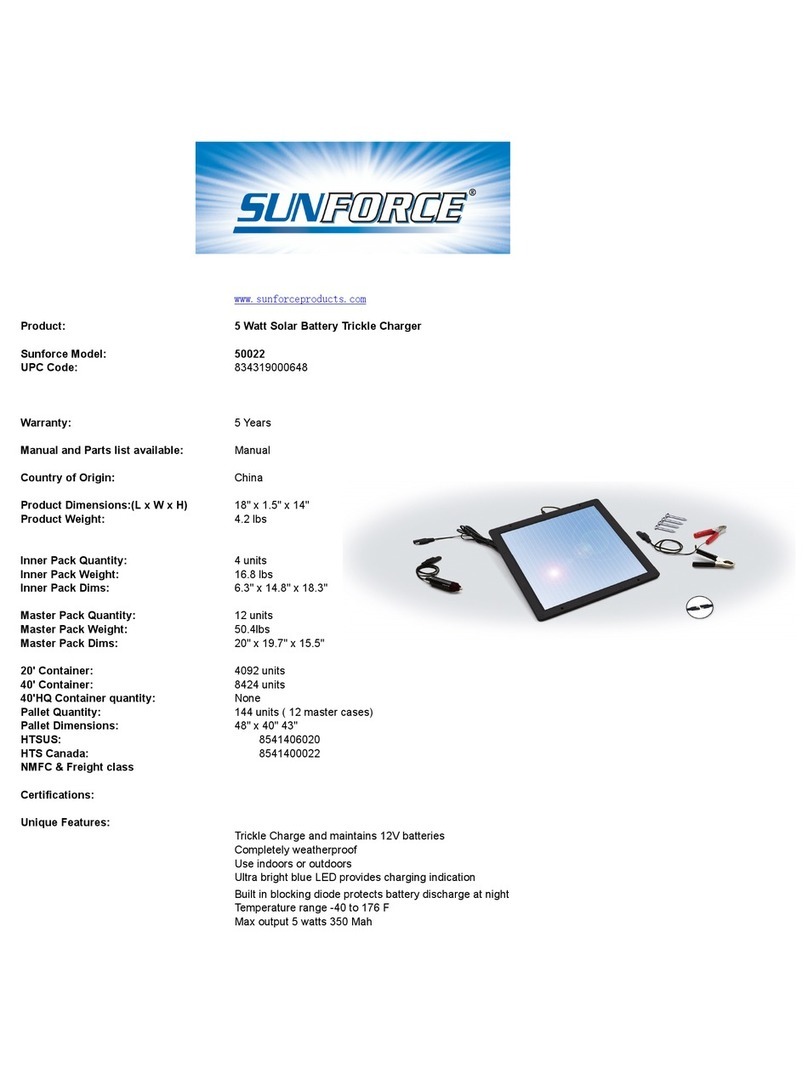 Sunforce 50022 Manual de usuario