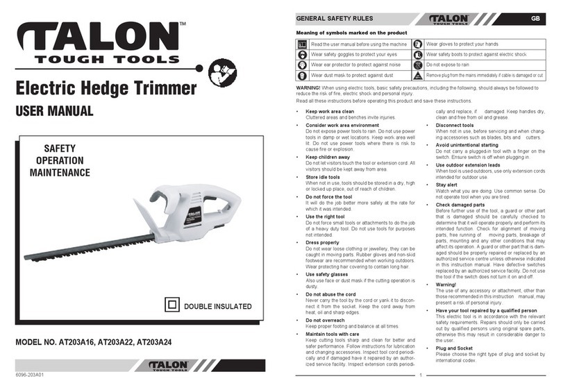 Talon Tools AT203A16 Manual de usuario