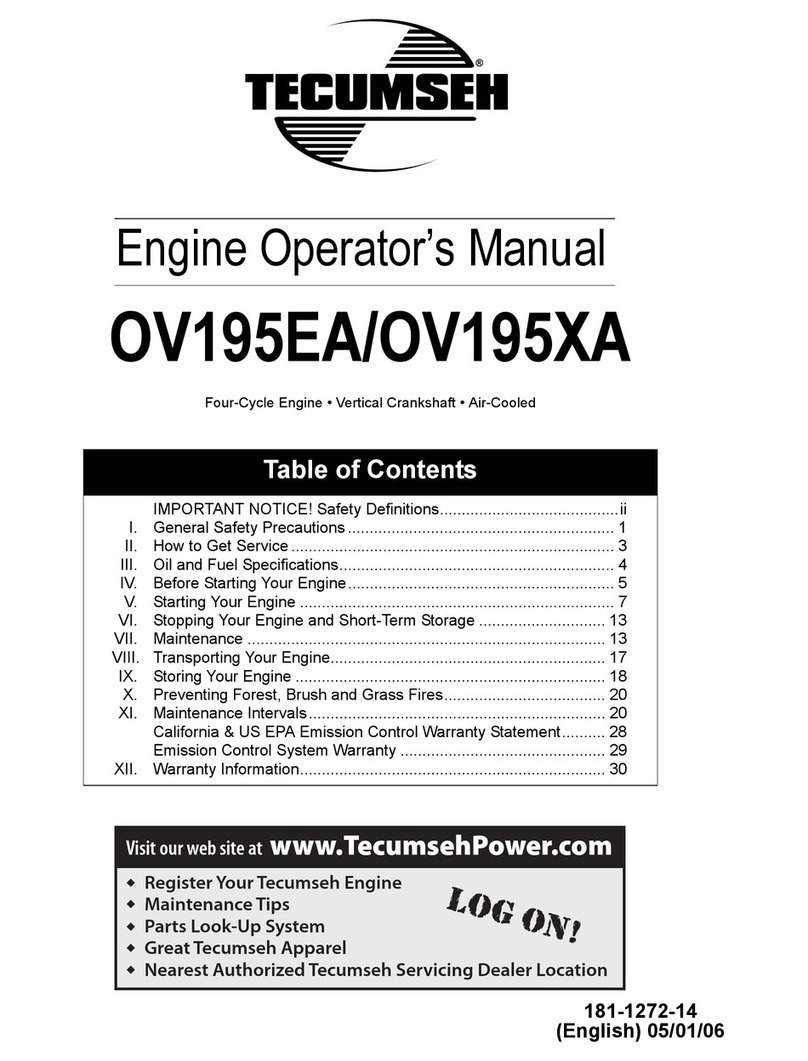 Tecumseh Power OV195EA Manual de usuario