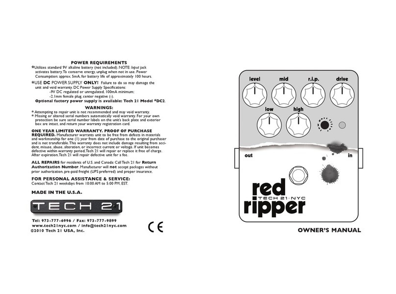 tech21 REDRIPPER Manual de usuario