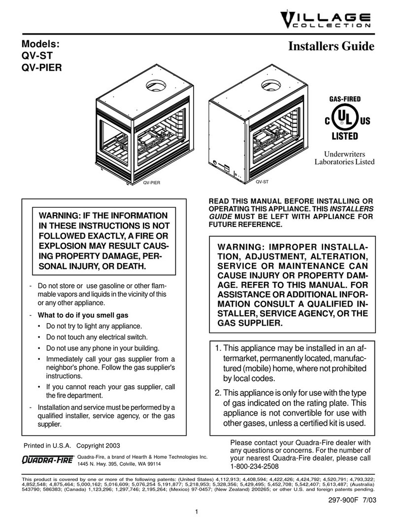 Quadra-Fire QV-ST Instrucciones de montaje
