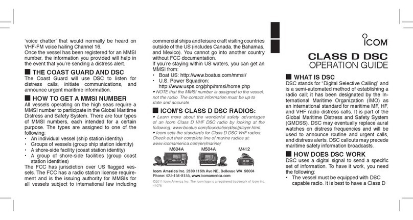 Icom M604A Manual de usuario Icom M604A Manual de usuario