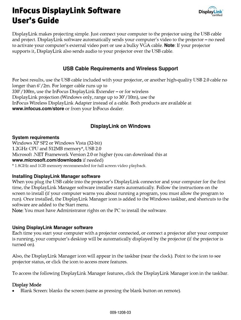 InFocus DisplayLink Manual de usuario
