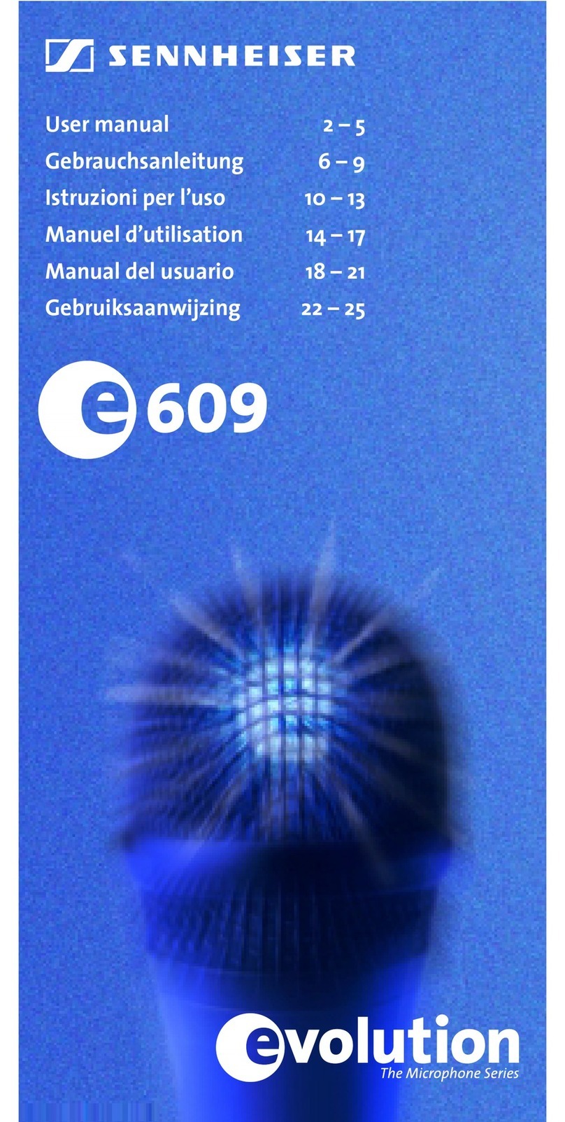 Sennheiser e 609 silver Manual de usuario