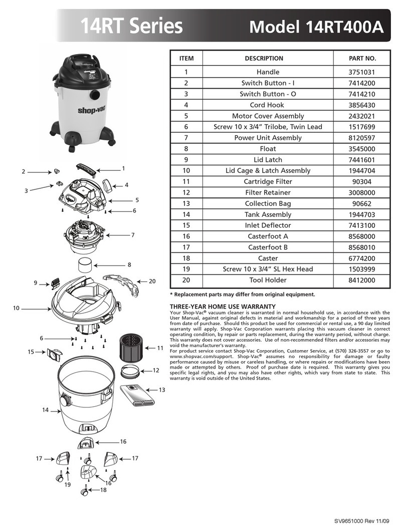 Shop-Vac 14RT400A Manual de usuario