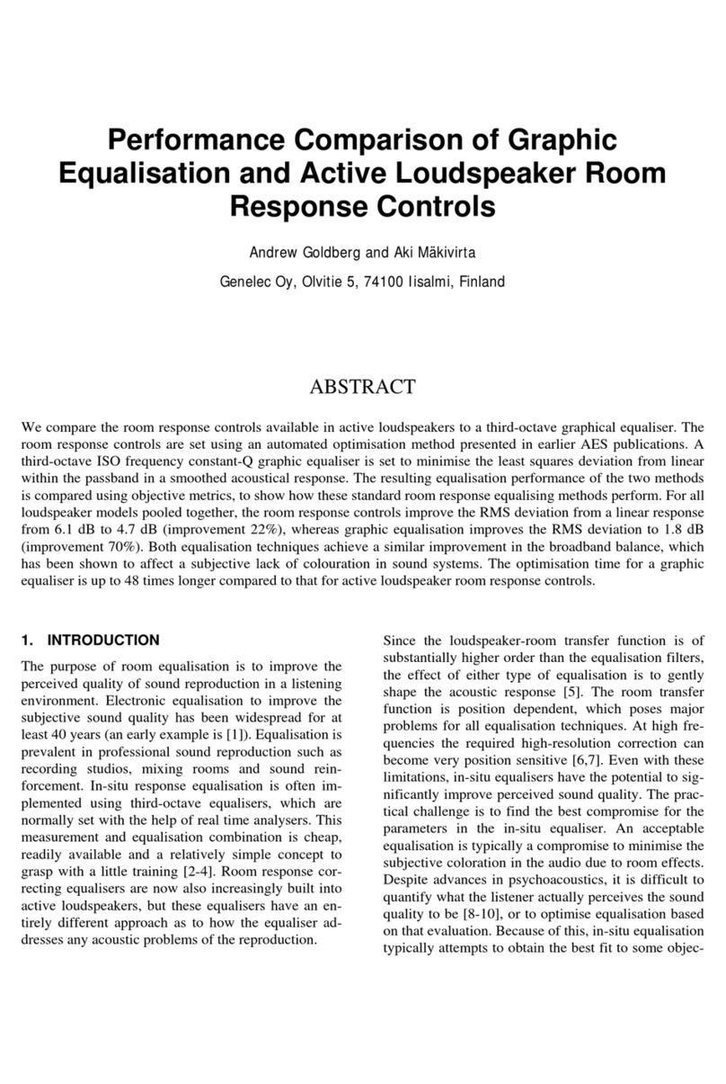 Genelec response controls Manual de usuario