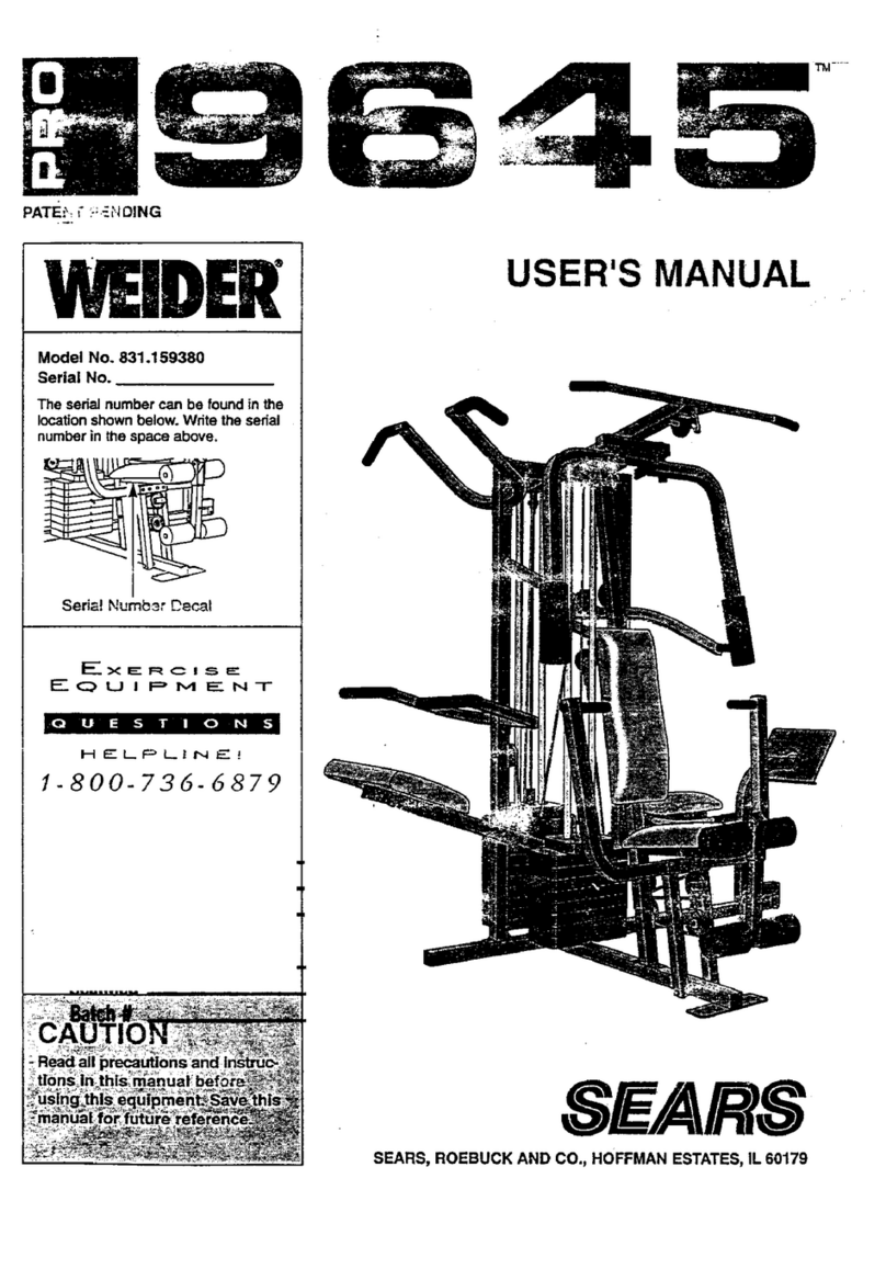 Weider PRO 9645 Manual de usuario