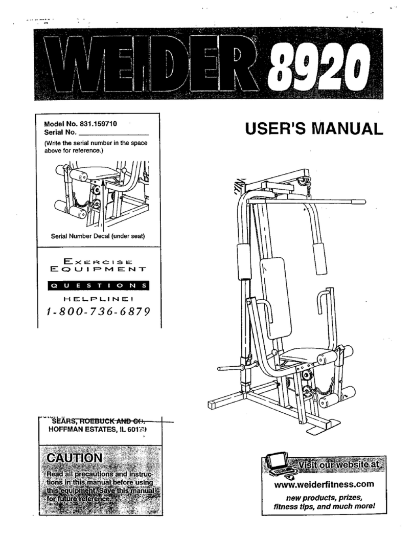 Weider 8920 Manual de usuario